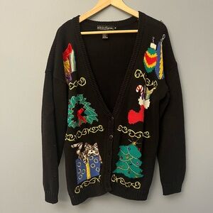 Vintage Work in Progress Christmas Cardigan